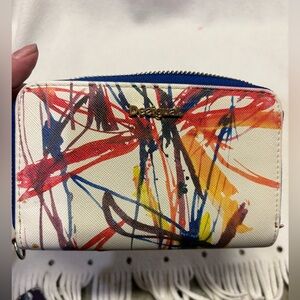 Vintage Designer Desigual Colorful Abstract Women's Wallet
